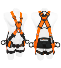 Arnés 4 Argollas Dieléctrico Con Argolla Dorsal En Reata Y Soporte Lumbar