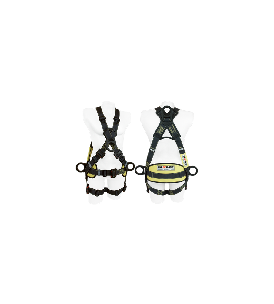 Arnés 4 Argollas Para Arco Eléctrico Con Argolla Dorsal En Reata Y Soporte Lumbar