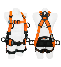 Arnés 5 Argollas En H Dieléctrico, 2 Argollas Frontales En Reata Y Soporte Lumbar