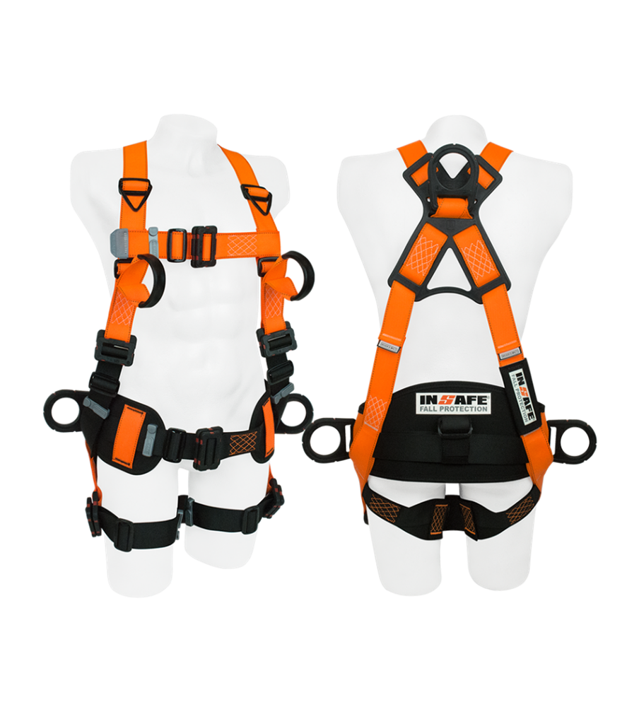 Arnés 5 Argollas En H Dieléctrico, 2 Argollas Frontales En Reata Y Soporte Lumbar