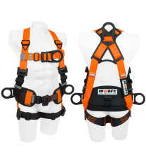 Arnés 4 Argollas En H Dieléctrico Con Soporte Lumbar