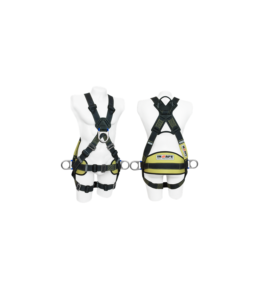 Arnés 4 Argollas En Kevlar Con Argolla Dorsal En Reata Y Soporte Lumbar