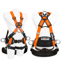 Arnés 4 Argollas Con Soporte Lumbar Con Asentadera