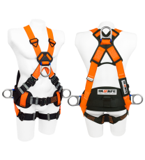 Arnés 4 Argollas Con Hebillas De Ajuste Rápido Y Soporte Lumbar