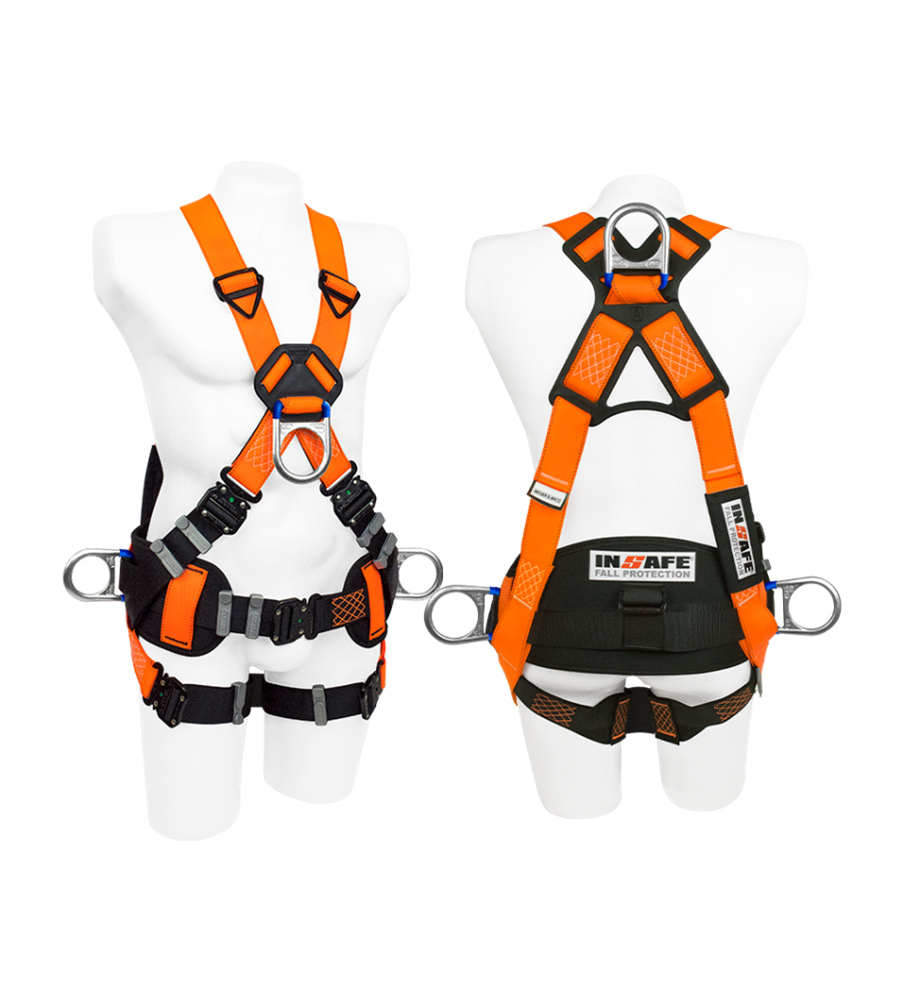 Arnés 4 Argollas Con Hebillas De Ajuste Rápido Y Soporte Lumbar