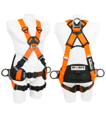 Arnés 4 Argollas Con Herraje En Acero Inoxidable Y Soporte Lumbar