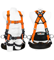 Arnés 4 Argollas En H Con Soporte Lumbar Y Asentadera