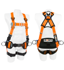 Arnés 4 Argollas En H En Reata Reflectiva Y Soporte Lumbar