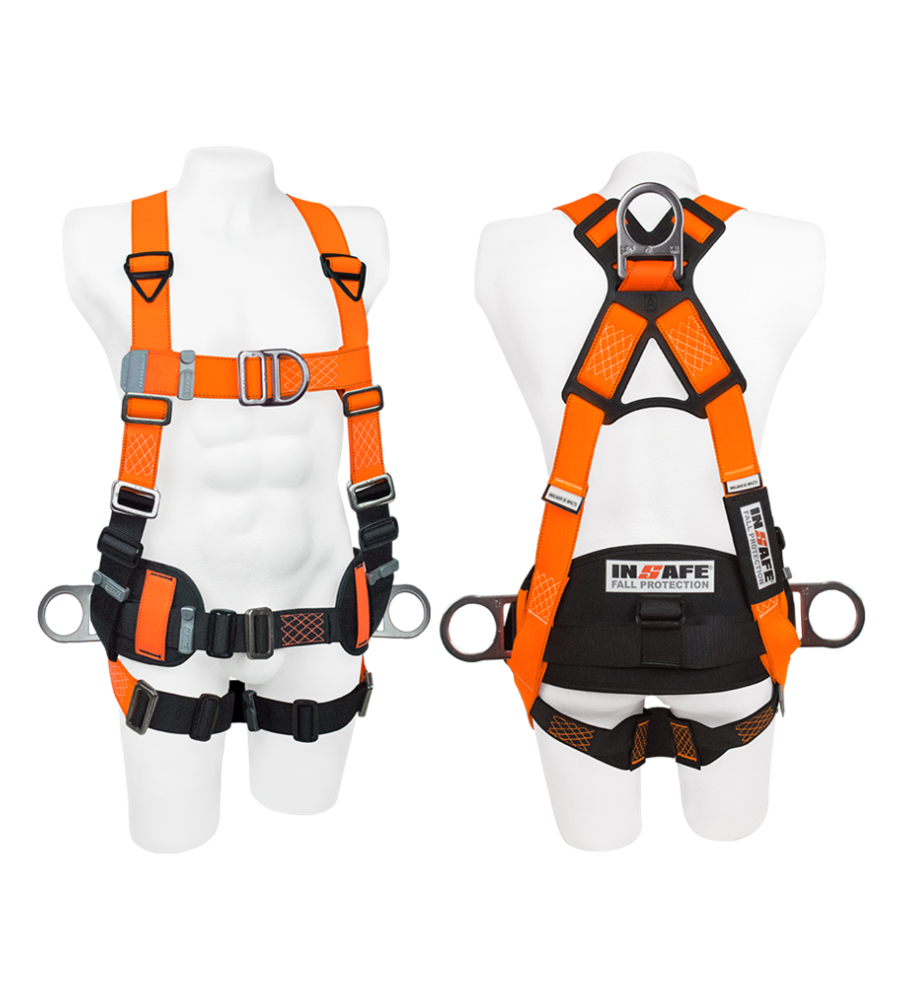 Arnés 4 Argollas En H Con Herraje En Acero Inoxidable Y Soporte Lumbar