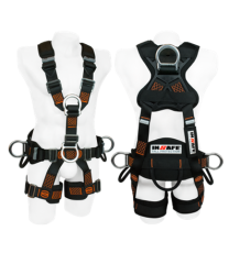 Arnés 5 Argollas Para Rescate En Aluminio Con Soporte Lumbar