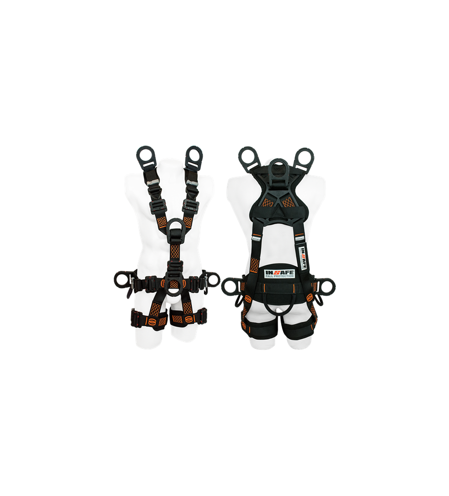 Arnés 5 Argollas Para Rescate Dieléctrico Con Soporte Lumbar