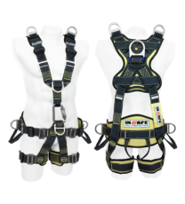 Arnés 7 Argollas Para Rescate, Espacios Confinados En Kevlar Y Acero Inoxidable Con Soporte Lumbar