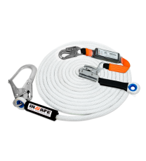 Línea De Vida Vertical En Cuerda De 16mm Con Absorbedor Y Freno