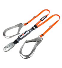 Eslinga En Y Con Absorbedor Regulable Con Ganchos En Aluminio De 110mm De Apertura