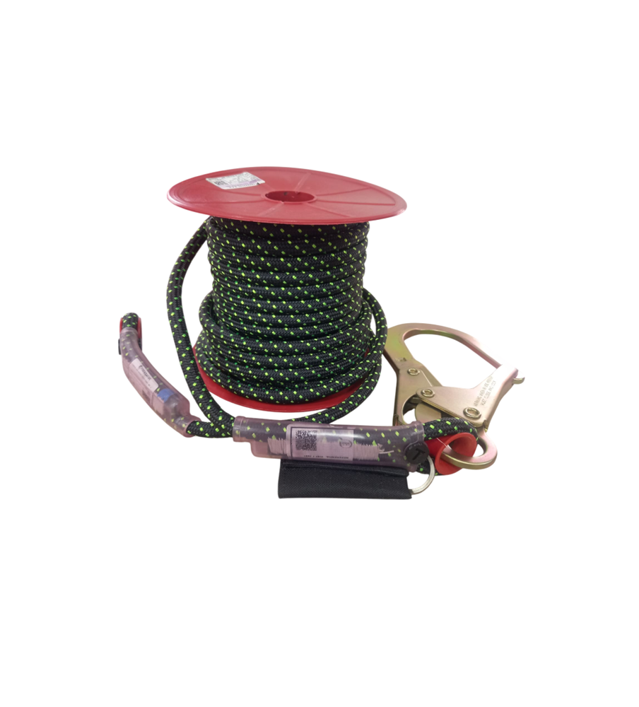 Línea de vida vertical portátil en NAYLON con gancho