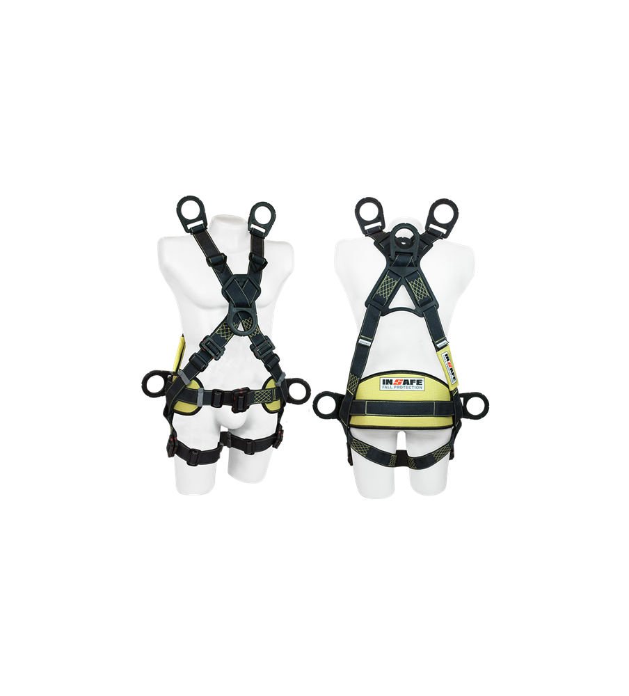 Arnés 6 Argollas Para Arco Eléctrico Para Espacios Confinados Con Soporte Lumbar