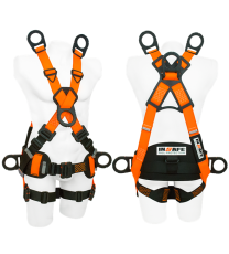 Arnés 6 Argollas Dieléctrico Para Espacios Confinados Con Soporte Lumbar