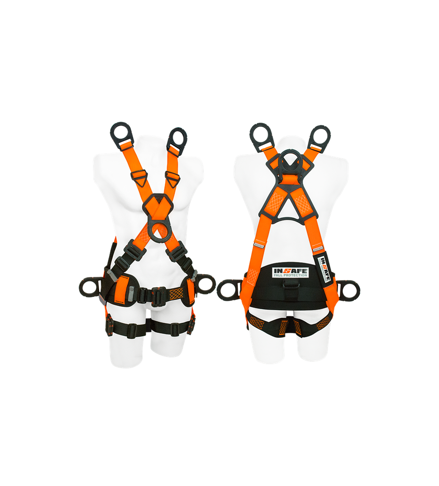 Arnés 6 Argollas Dieléctrico Para Espacios Confinados Con Soporte Lumbar