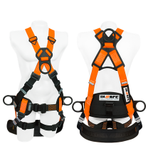 Arnés 4 Argollas Dieléctrico LIGHT Con Soporte Lumbar Con Asentaderas