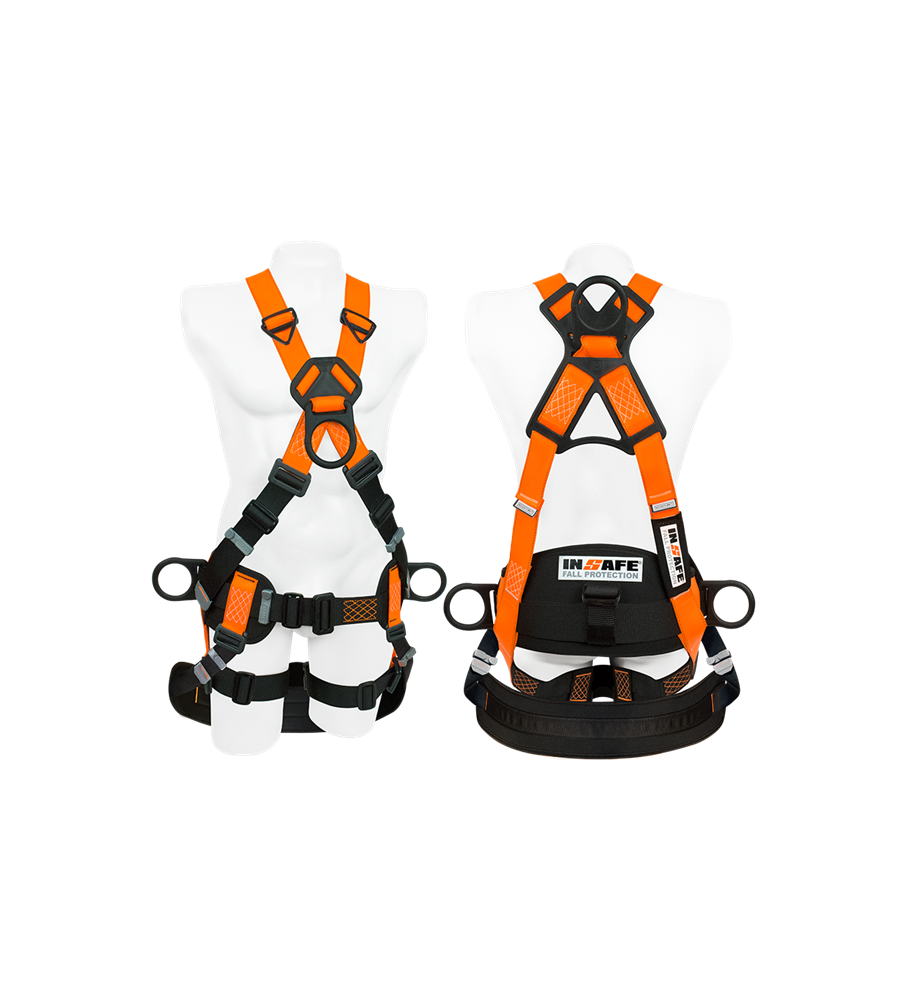 Arnés 4 Argollas Dieléctrico LIGHT Con Soporte Lumbar Con Asentaderas