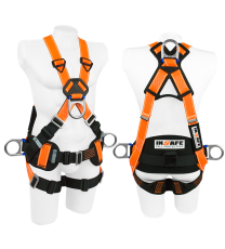 Arnés 4 Argollas En Reata Reflectiva Y Soporte Lumbar