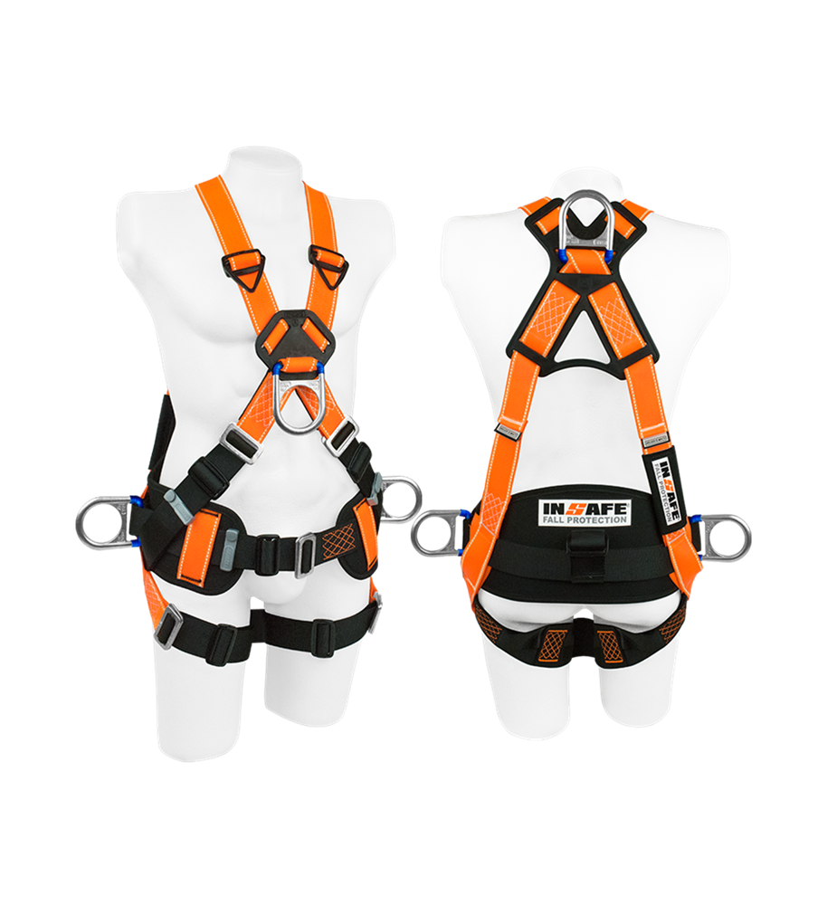 Arnés 4 Argollas En Reata Reflectiva Y Soporte Lumbar