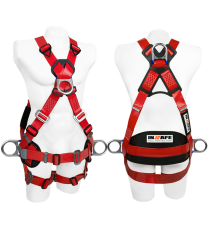 Arnés 4 Argollas En Poliuretano Y Soporte Lumbar