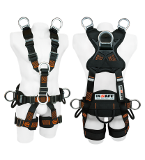 Arnés 7 Argollas Para Rescate Para Espacios Confinados En Aluminio Con Soporte Lumbar