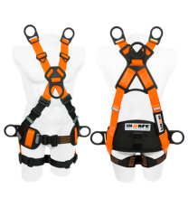 Arnés 6 Argollas Dieléctrico Light Para Espacios Confinados Con Soporte Lumbar